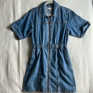 Topshop denim zip dress
